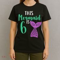 This Mermaid Is 6 Years Old Birthday T-Shirt thumb 4