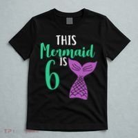 This Mermaid Is 6 Years Old Birthday T-Shirt thumb 5