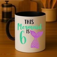 This Mermaid Is 6 Years Old Birthday Coffee Mug thumb 4