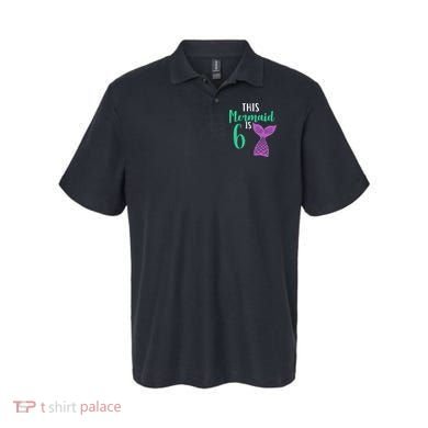 This Mermaid Is 6 Years Old Birthday Polo