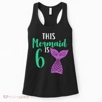 This Mermaid Is 6 Years Old Birthday Women's Tank Top thumb 0