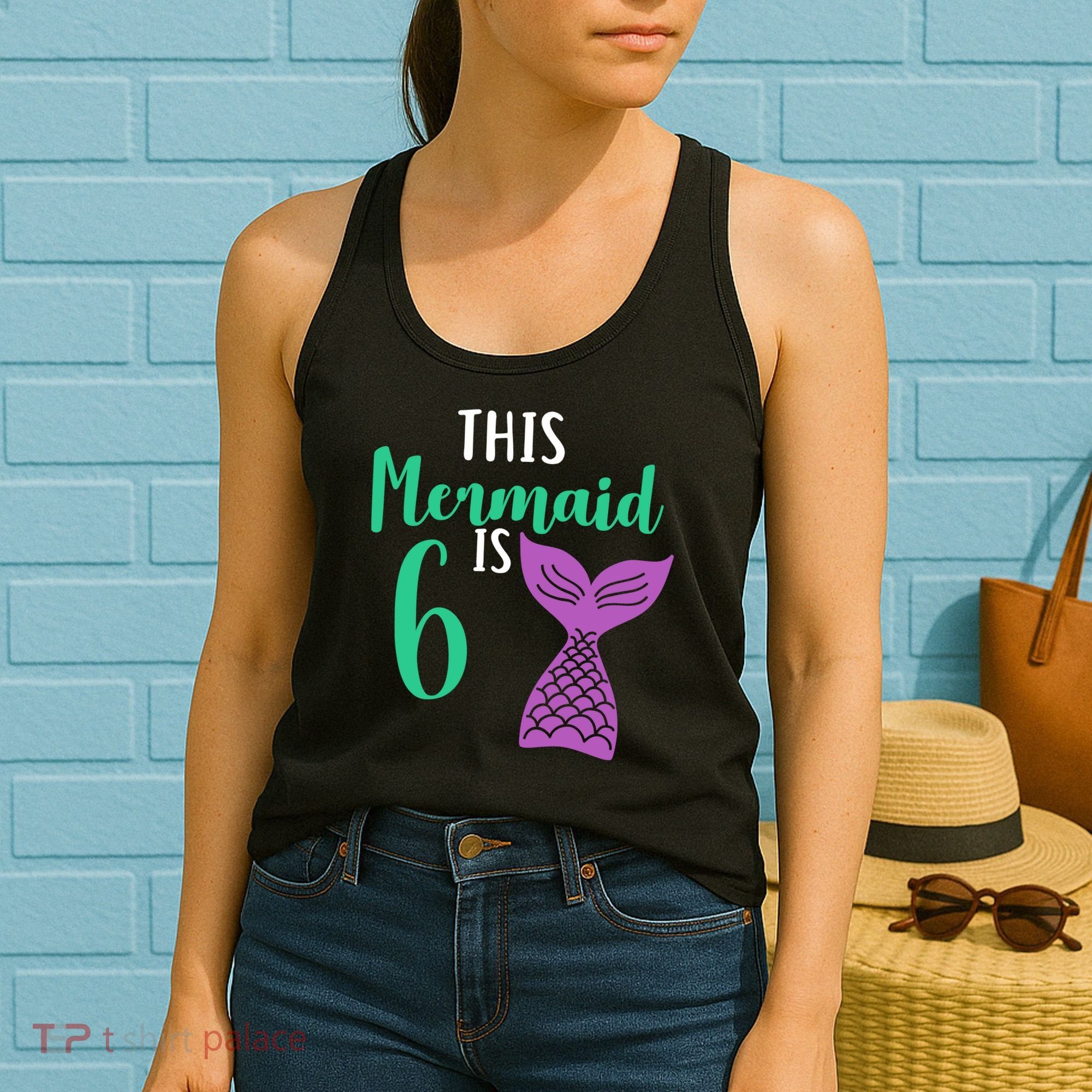 This Mermaid Is 6 Years Old Birthday Women's Tank Top