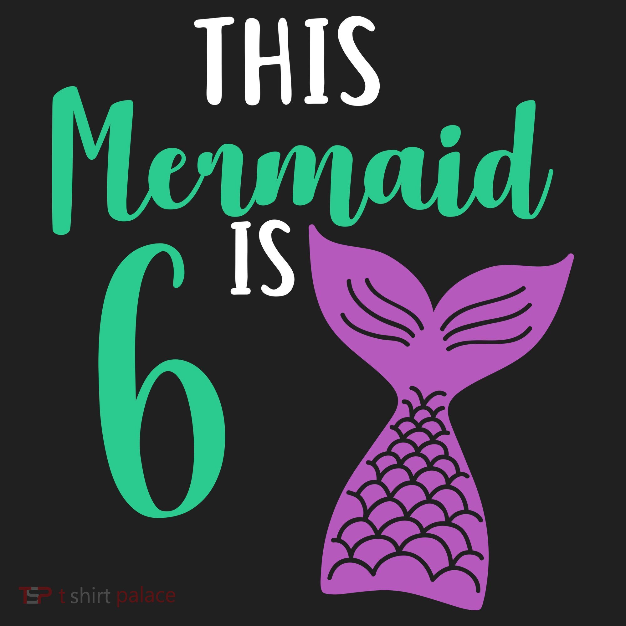 This Mermaid Is 6 Years Old Birthday Hat