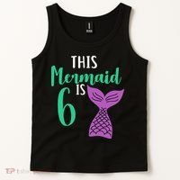 This Mermaid Is 6 Years Old Birthday Tank Top thumb 2