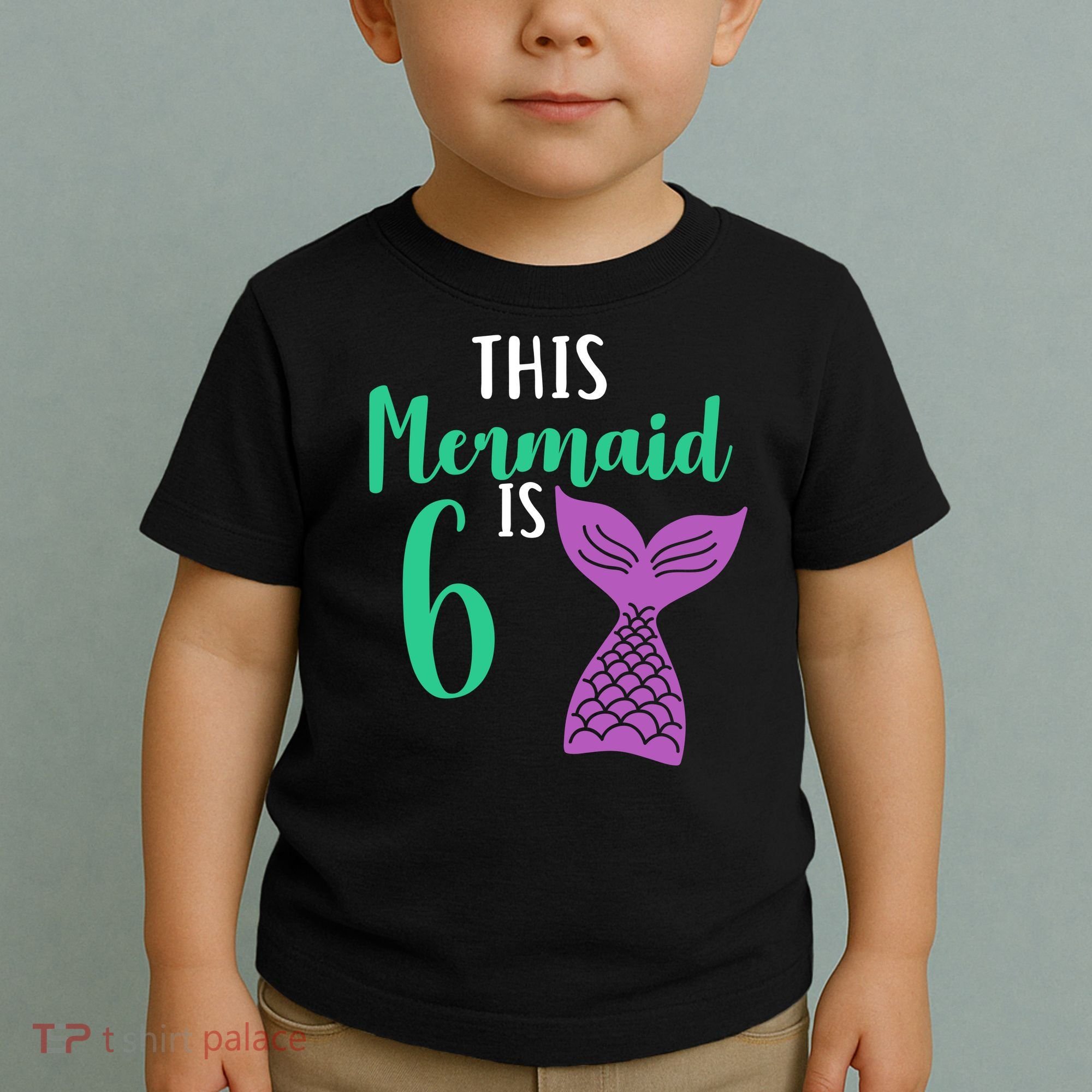 This Mermaid Is 6 Years Old Birthday Toddler T-Shirt