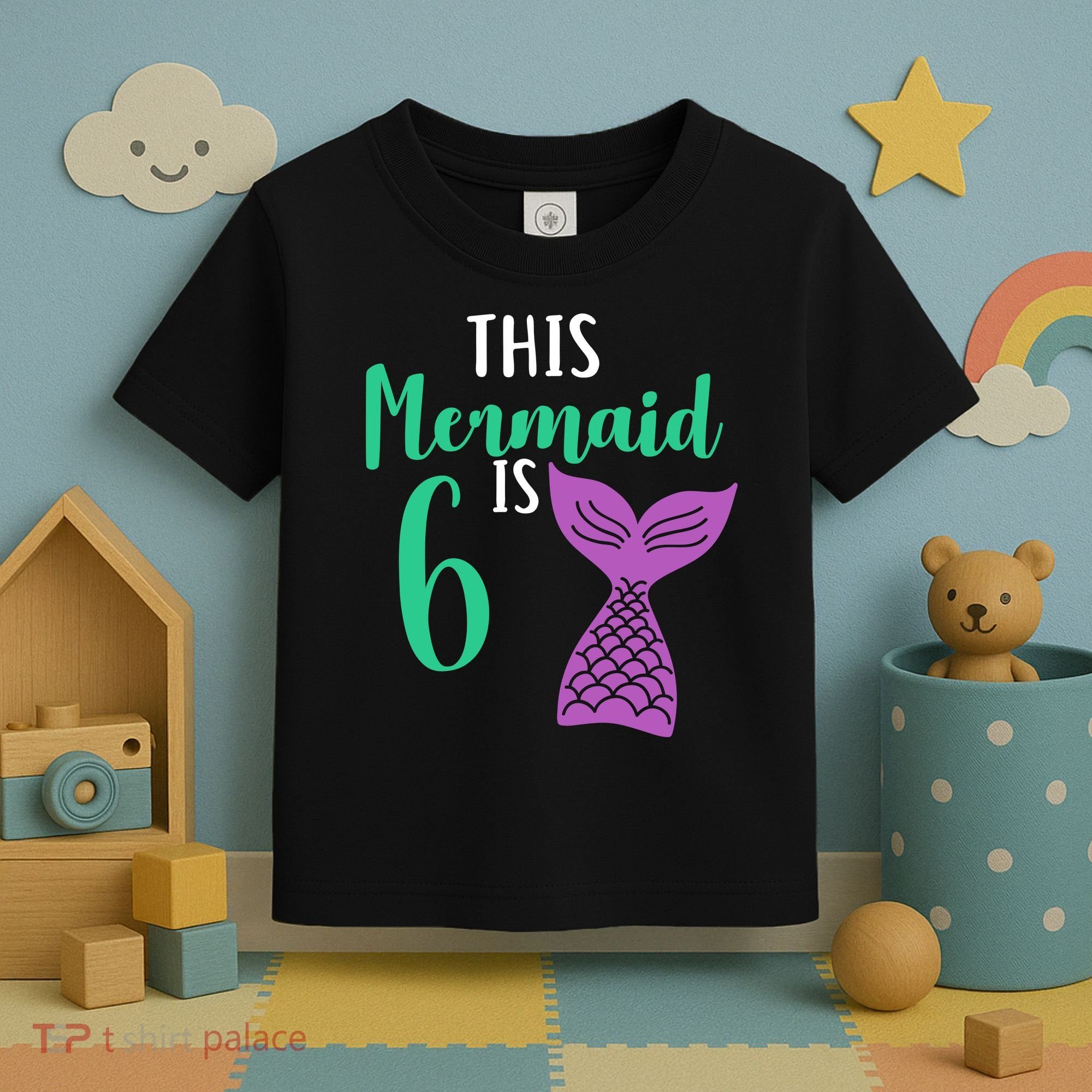 This Mermaid Is 6 Years Old Birthday Toddler T-Shirt