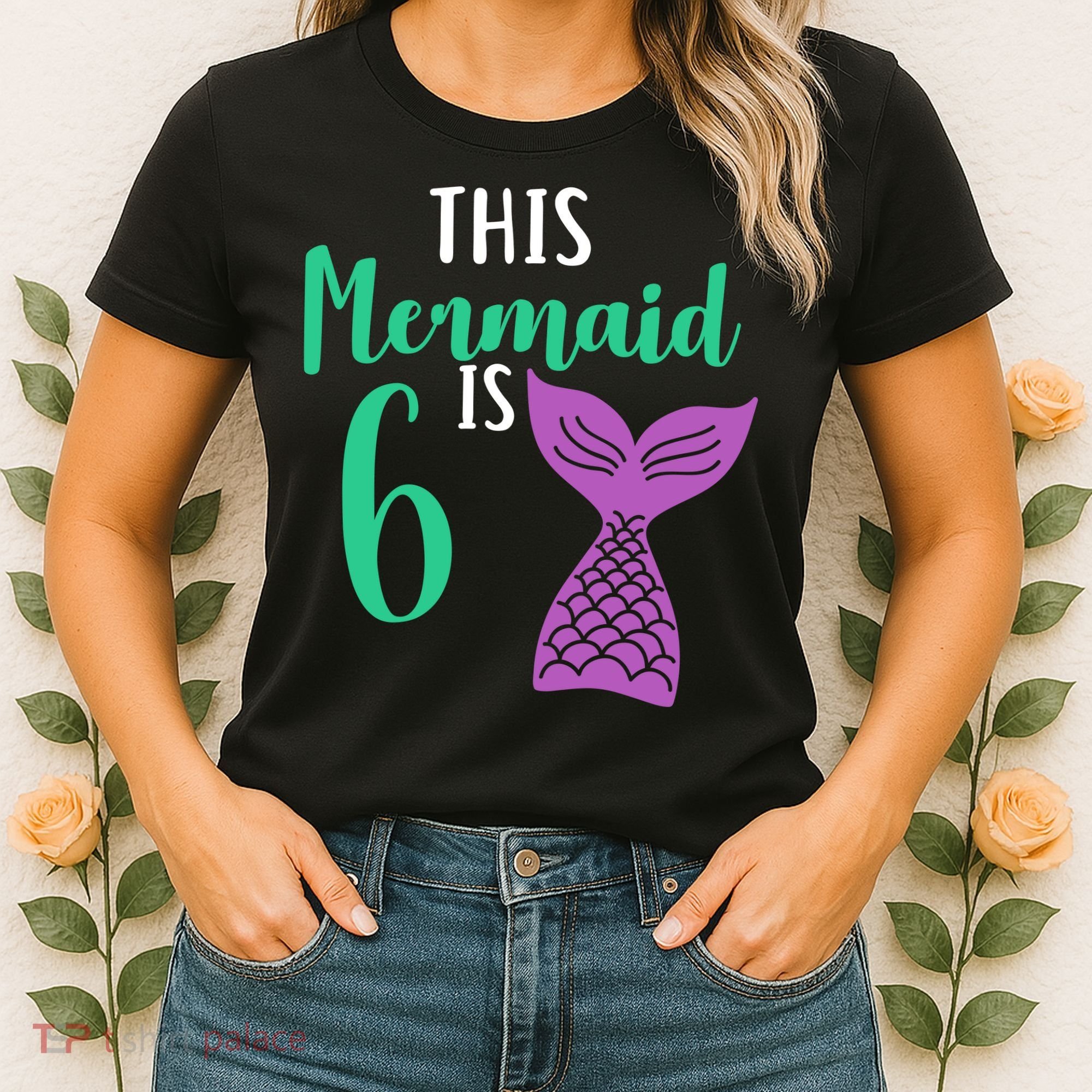 This Mermaid Is 6 Years Old Birthday Women's T-Shirt