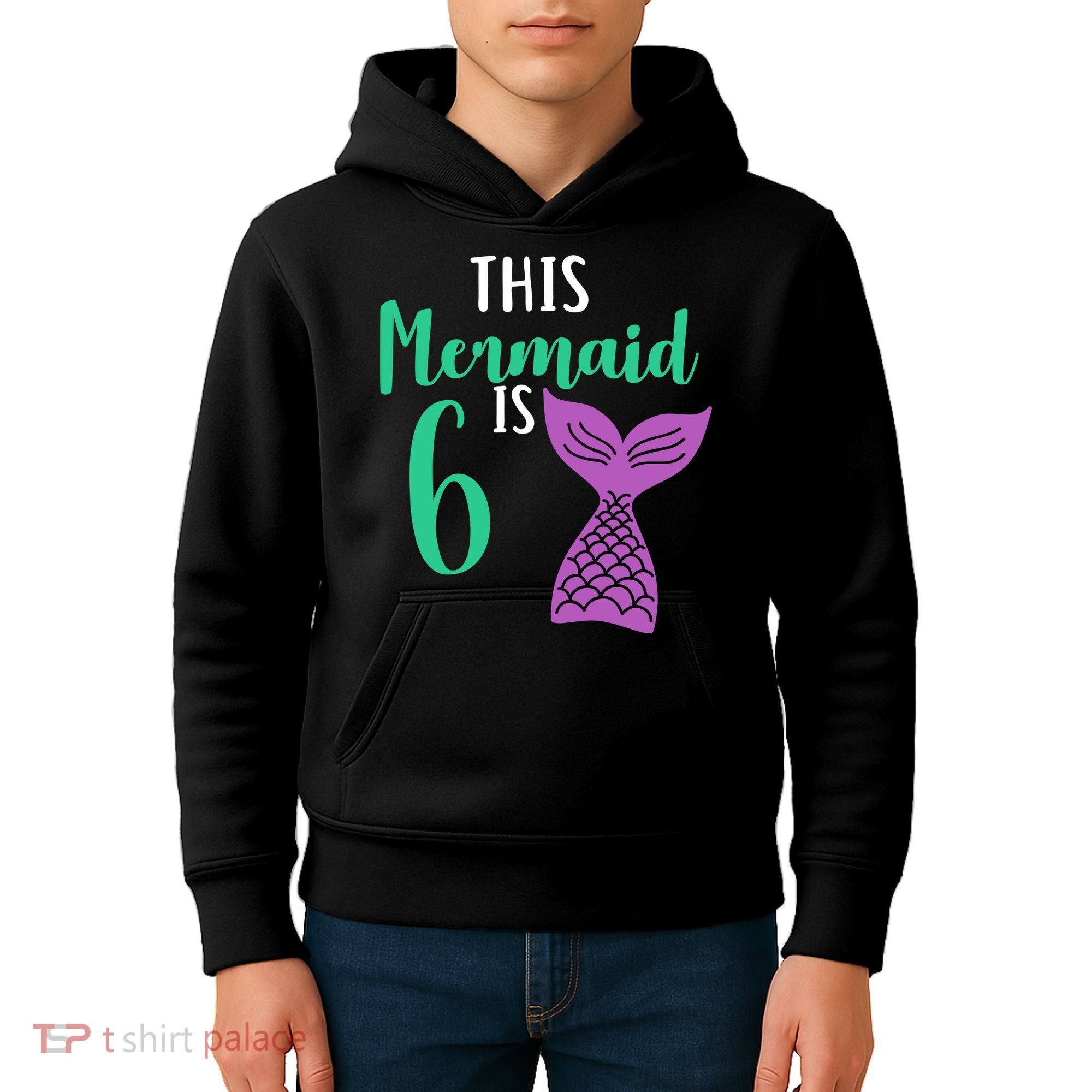 This Mermaid Is 6 Years Old Birthday Kids Hoodie