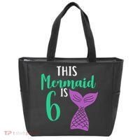 This Mermaid Is 6 Years Old Birthday Tote Bag thumb 0