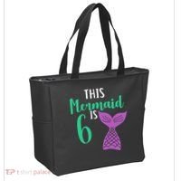 This Mermaid Is 6 Years Old Birthday Tote Bag thumb 2
