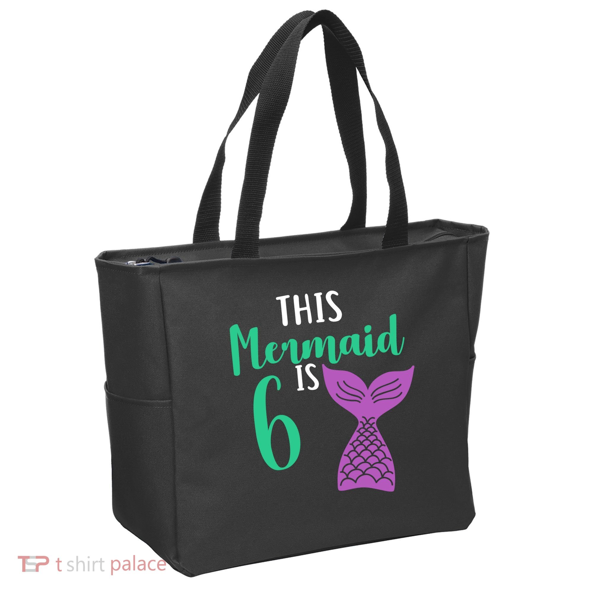 This Mermaid Is 6 Years Old Birthday Tote Bag