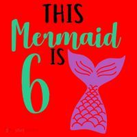 This Mermaid Is 6 Years Old Birthday Santa Hat thumb 1