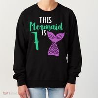 This Mermaid Is 7 Years Old Birthday Women's Sweatshirt thumb 0