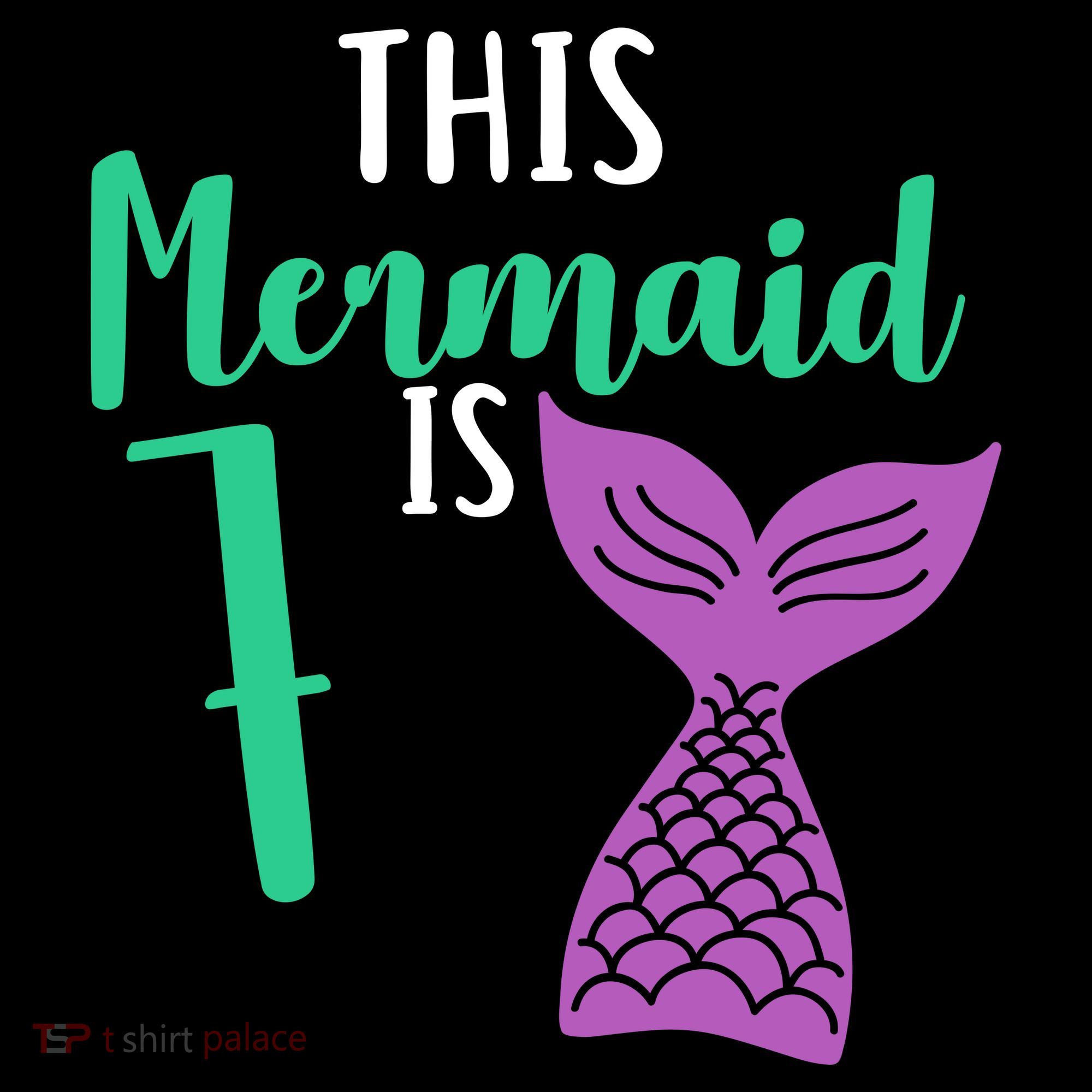 This Mermaid Is 7 Years Old Birthday Toddler Hoodie