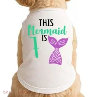 This Mermaid Is 7 Years Old Birthday Doggie Tank thumb 0