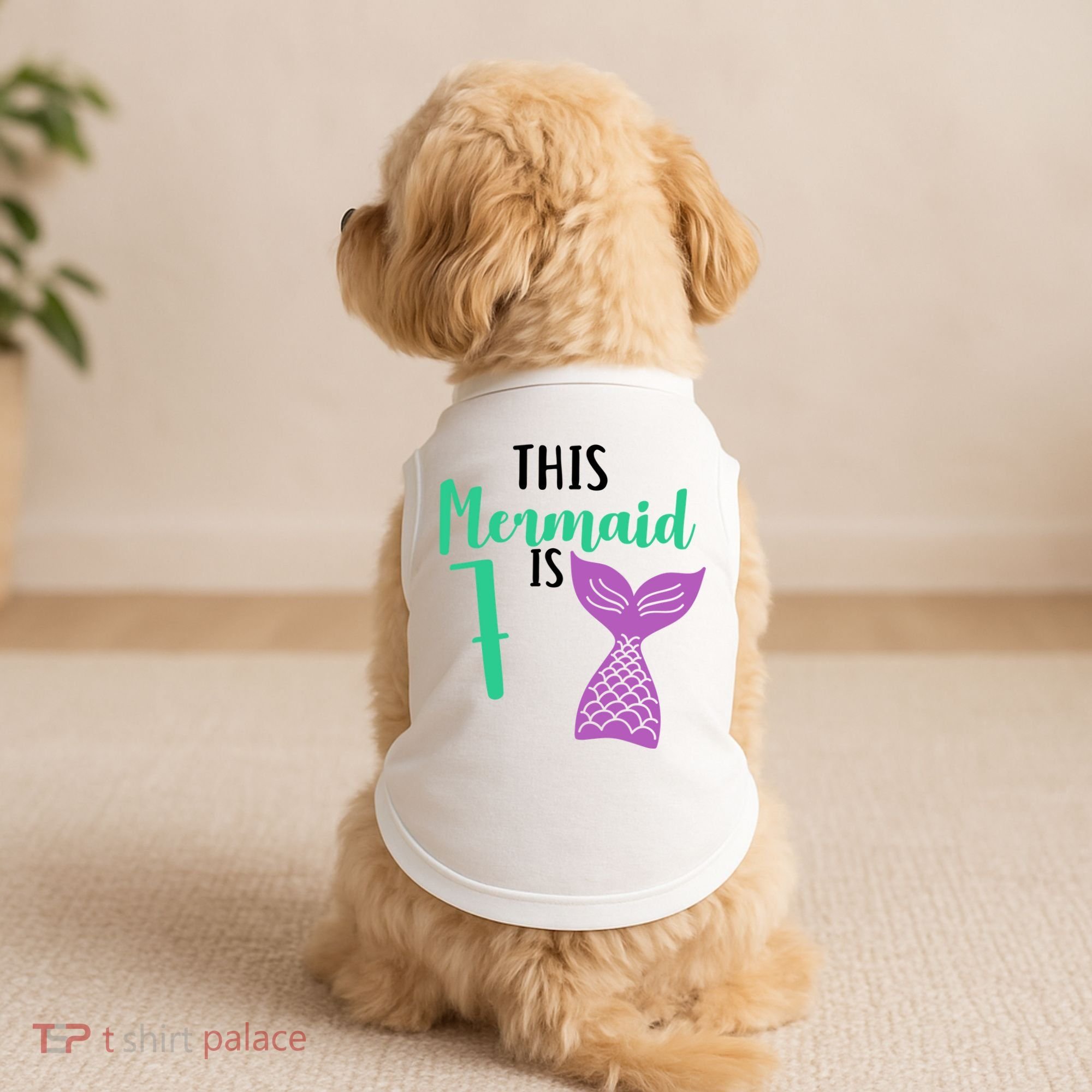 This Mermaid Is 7 Years Old Birthday Doggie Tank