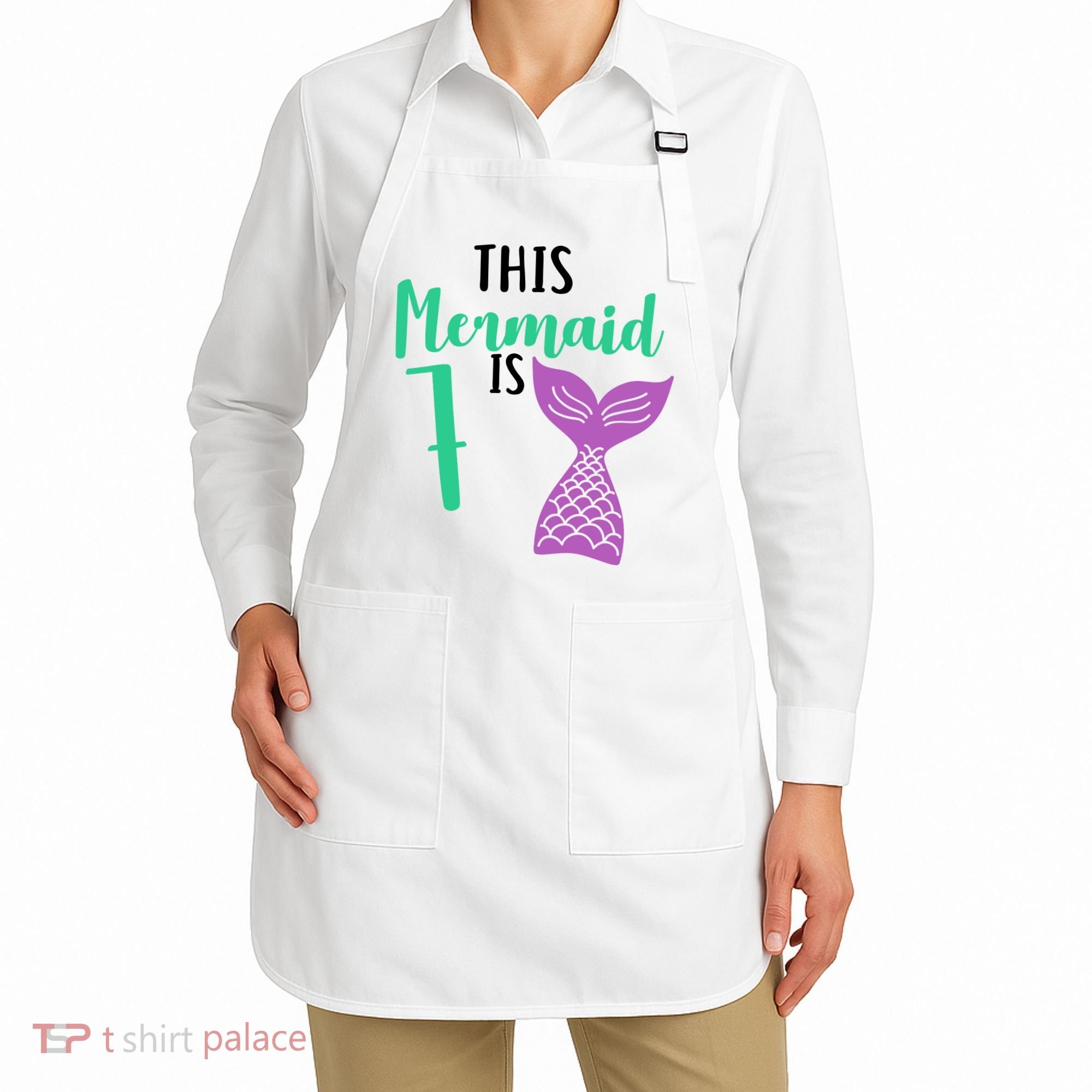This Mermaid Is 7 Years Old Birthday Apron