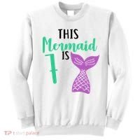 This Mermaid Is 7 Years Old Birthday Sweatshirt thumb 0