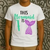 This Mermaid Is 7 Years Old Birthday T-Shirt thumb 3