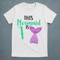 This Mermaid Is 7 Years Old Birthday T-Shirt thumb 5