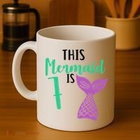 This Mermaid Is 7 Years Old Birthday Coffee Mug thumb 4