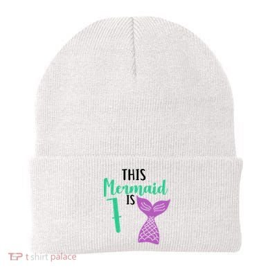 This Mermaid Is 7 Years Old Birthday Beanie
