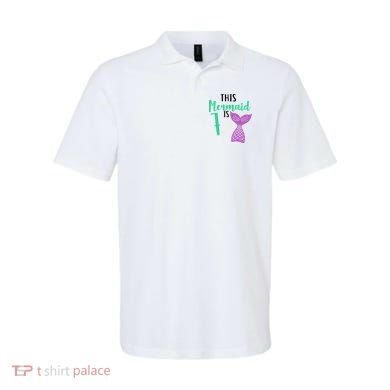 This Mermaid Is 7 Years Old Birthday Polo
