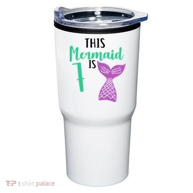 This Mermaid Is 7 Years Old Birthday Tumbler