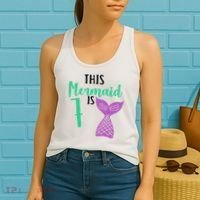 This Mermaid Is 7 Years Old Birthday Women's Tank Top thumb 2