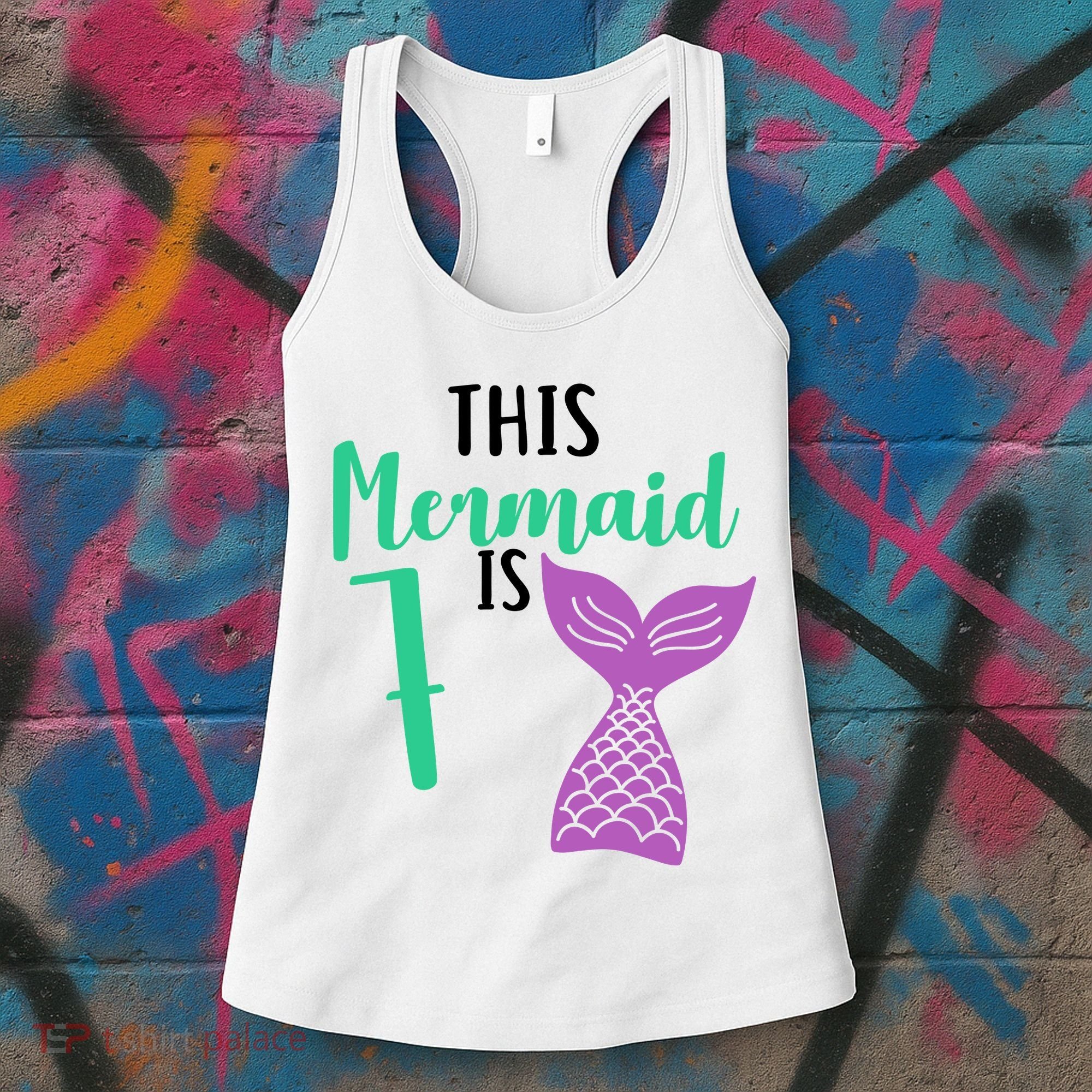 This Mermaid Is 7 Years Old Birthday Women's Tank Top