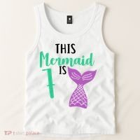 This Mermaid Is 7 Years Old Birthday Tank Top thumb 2