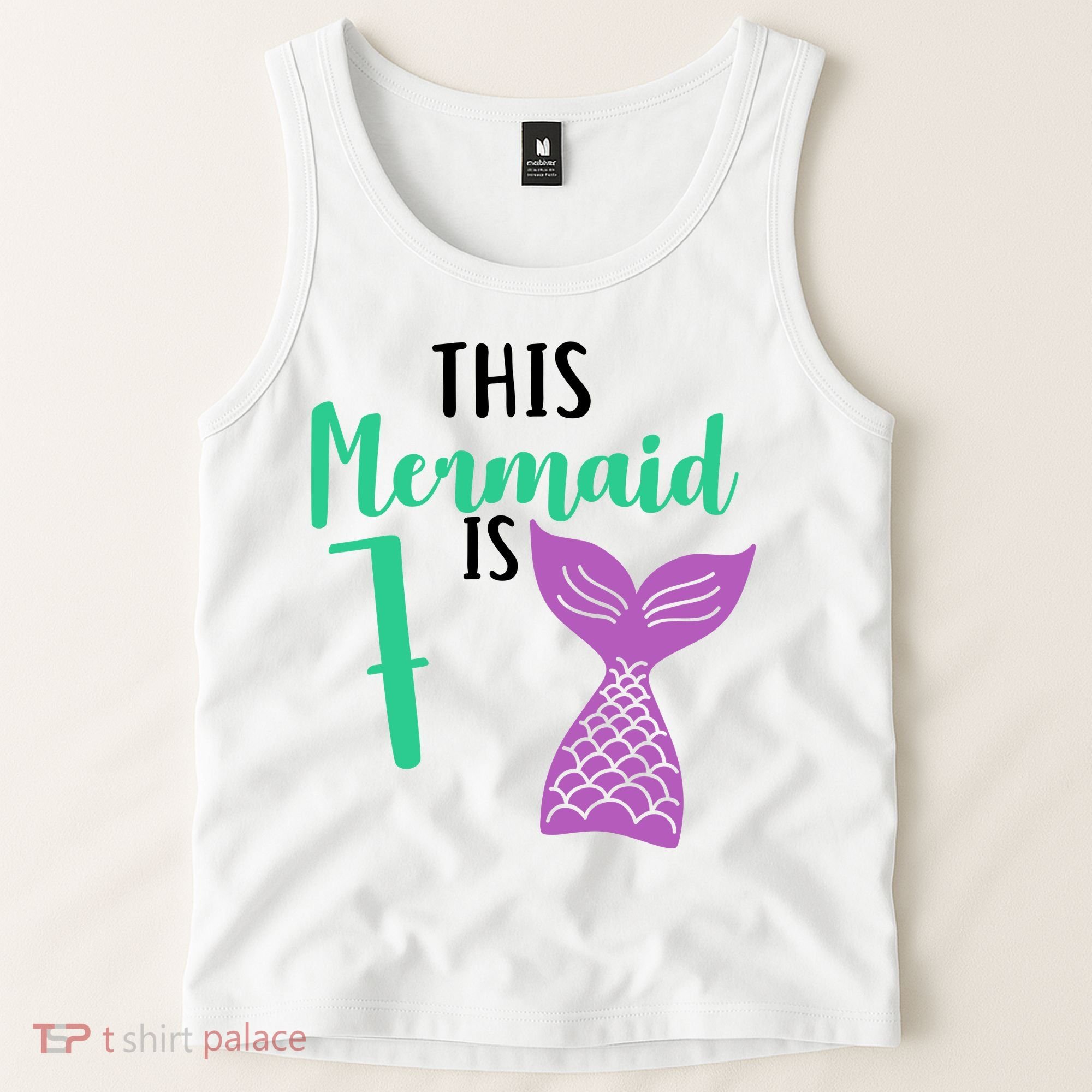 This Mermaid Is 7 Years Old Birthday Tank Top