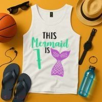 This Mermaid Is 7 Years Old Birthday Tank Top thumb 4