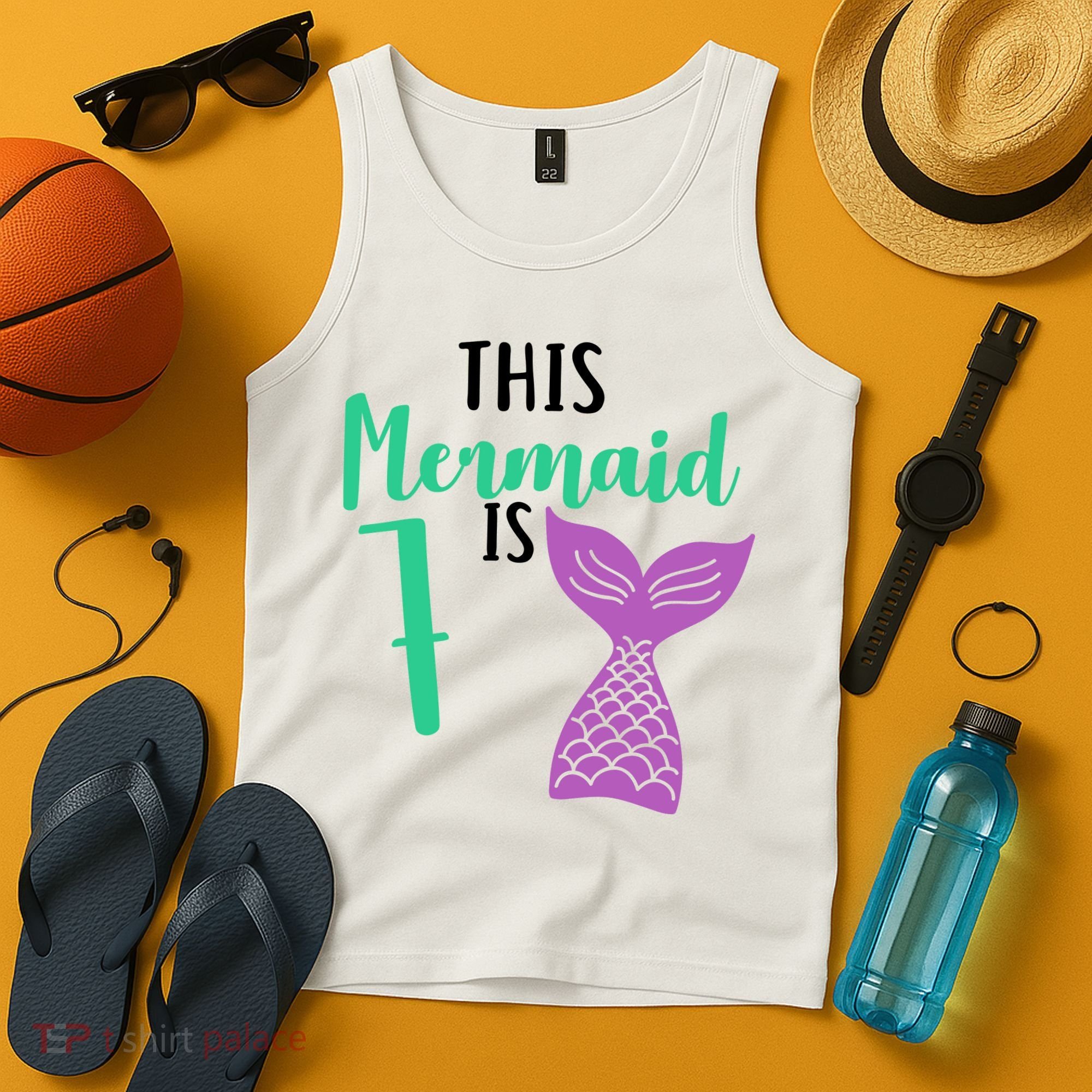 This Mermaid Is 7 Years Old Birthday Tank Top