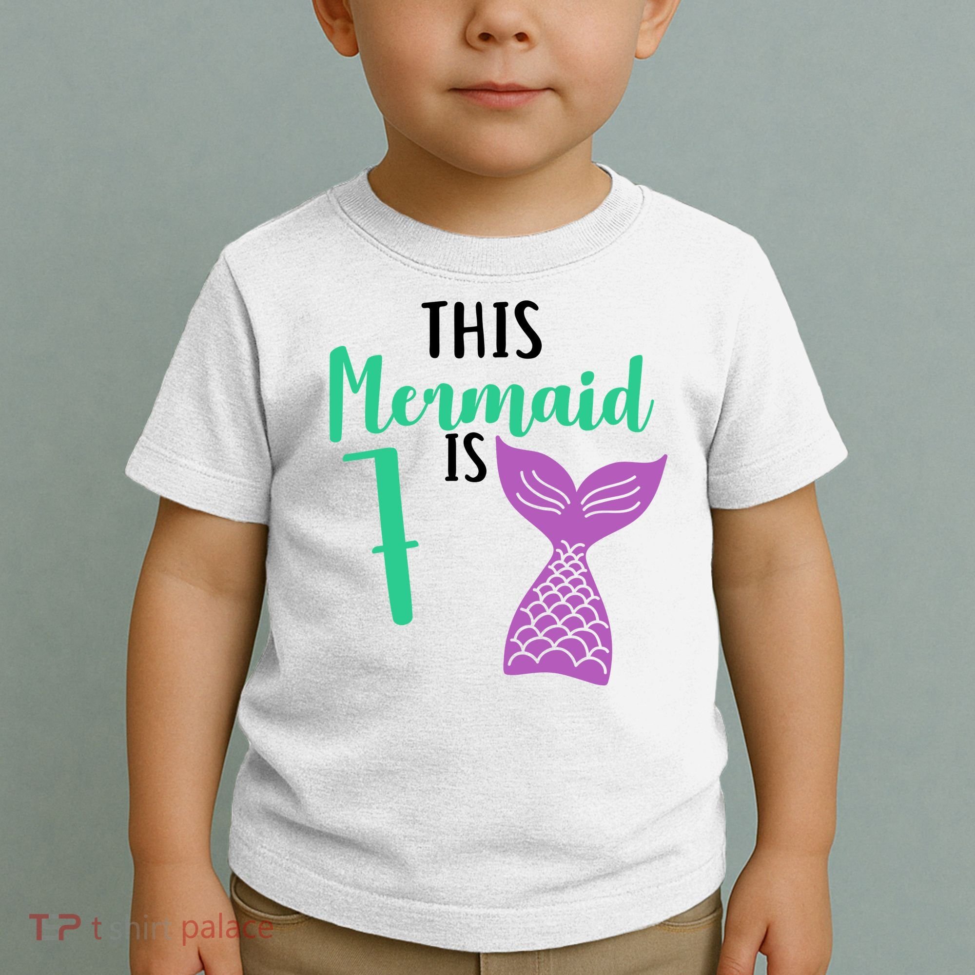 This Mermaid Is 7 Years Old Birthday Toddler T-Shirt