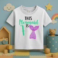 This Mermaid Is 7 Years Old Birthday Toddler T-Shirt thumb 3