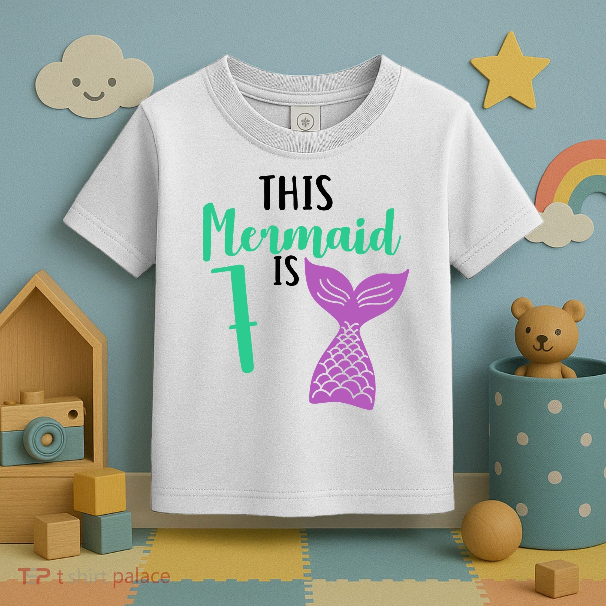 This Mermaid Is 7 Years Old Birthday Toddler T-Shirt