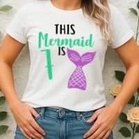 This Mermaid Is 7 Years Old Birthday Women's T-Shirt thumb 2