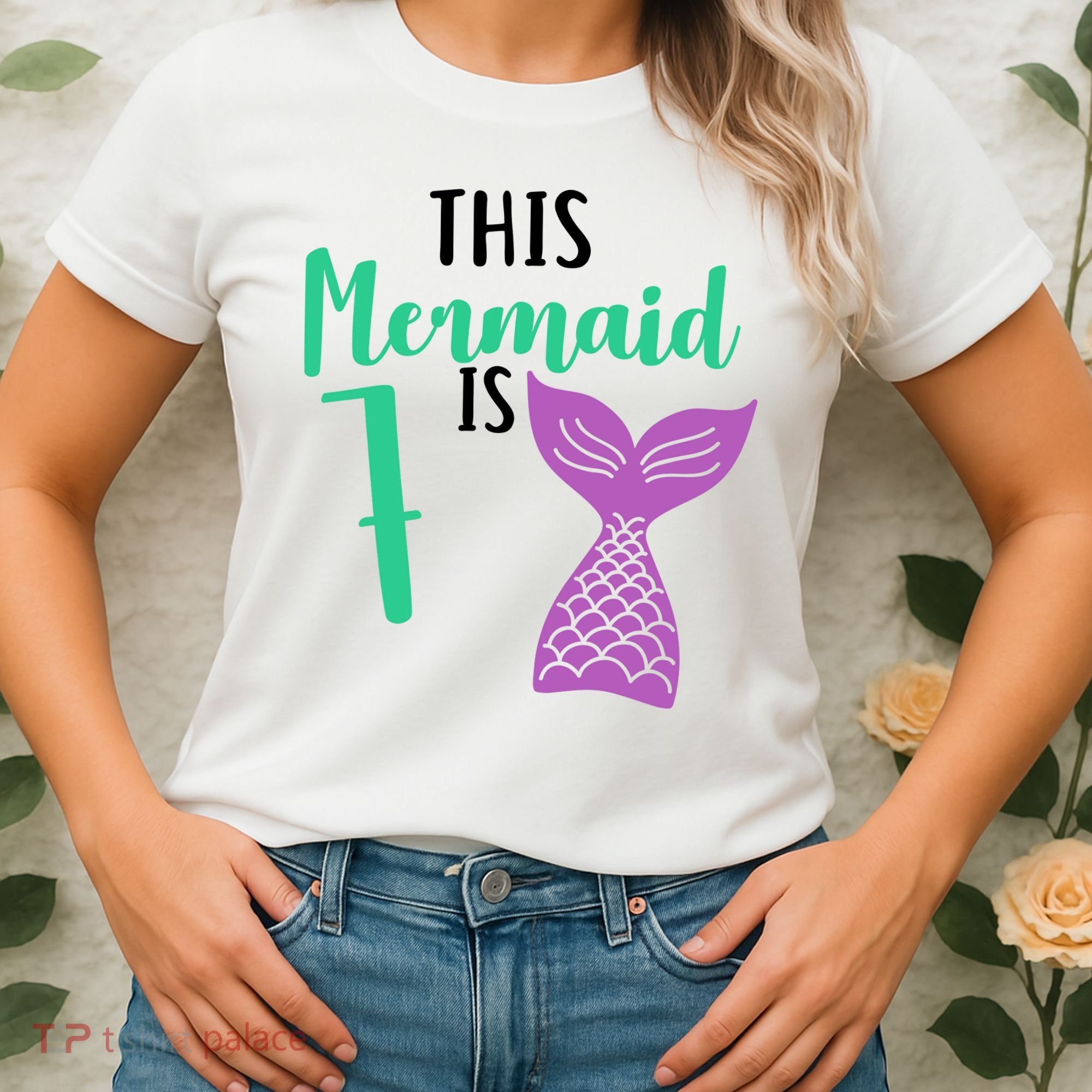 This Mermaid Is 7 Years Old Birthday Women's T-Shirt