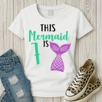 This Mermaid Is 7 Years Old Birthday Women's T-Shirt thumb 3
