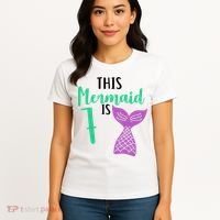 This Mermaid Is 7 Years Old Birthday Women's T-Shirt thumb 4