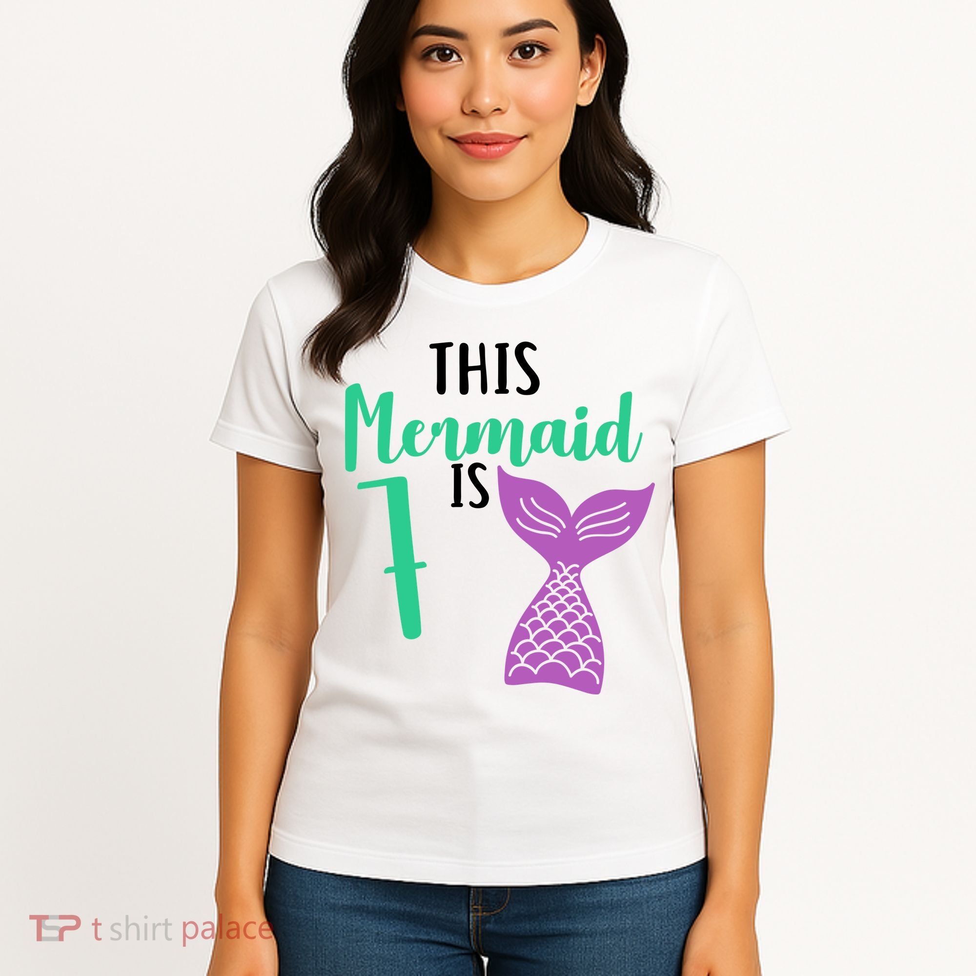 This Mermaid Is 7 Years Old Birthday Women's T-Shirt