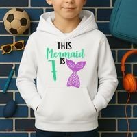 This Mermaid Is 7 Years Old Birthday Kids Hoodie thumb 2