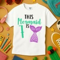 This Mermaid Is 7 Years Old Birthday Kids T-Shirt thumb 3