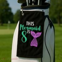 This Mermaid Is 8 Years Old Birthday Golf Towel thumb 2