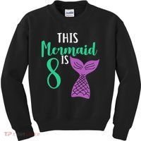 This Mermaid Is 8 Years Old Birthday Kids Sweatshirt thumb 0
