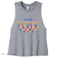This Message Lasts For Two Minutes Women's Racerback Cropped Tank thumb 0