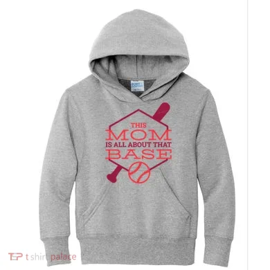 This Mom Is All About That Base Kids Hoodie