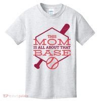 This Mom Is All About That Base Kids T-Shirt thumb 0