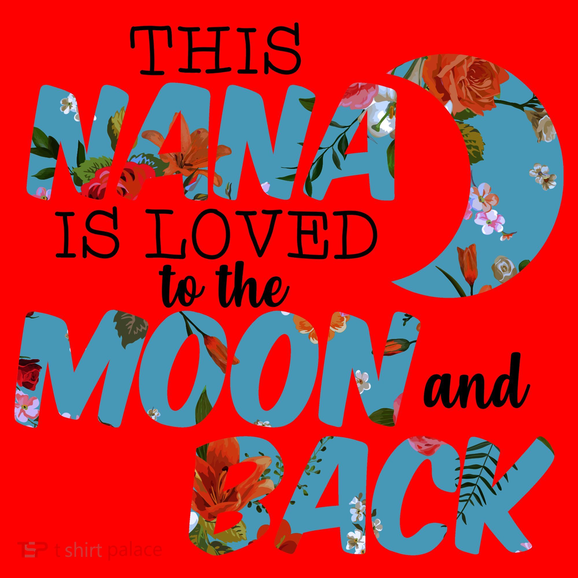 This Nana Is Loved To The Moon And Back Santa Hat